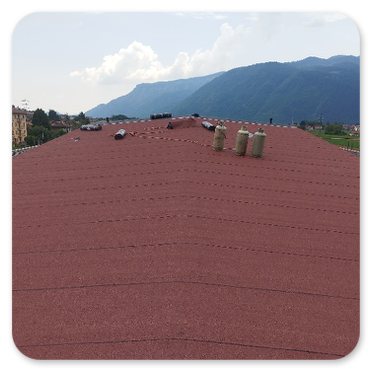 Copertura in guaina con forme complesse